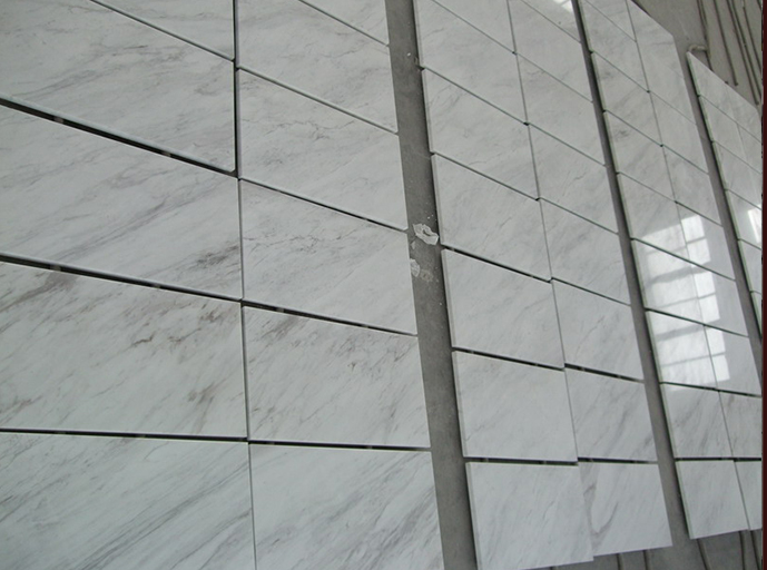 Volakas White Greece Volakas Civic White Marble Tiles with Grey Veins